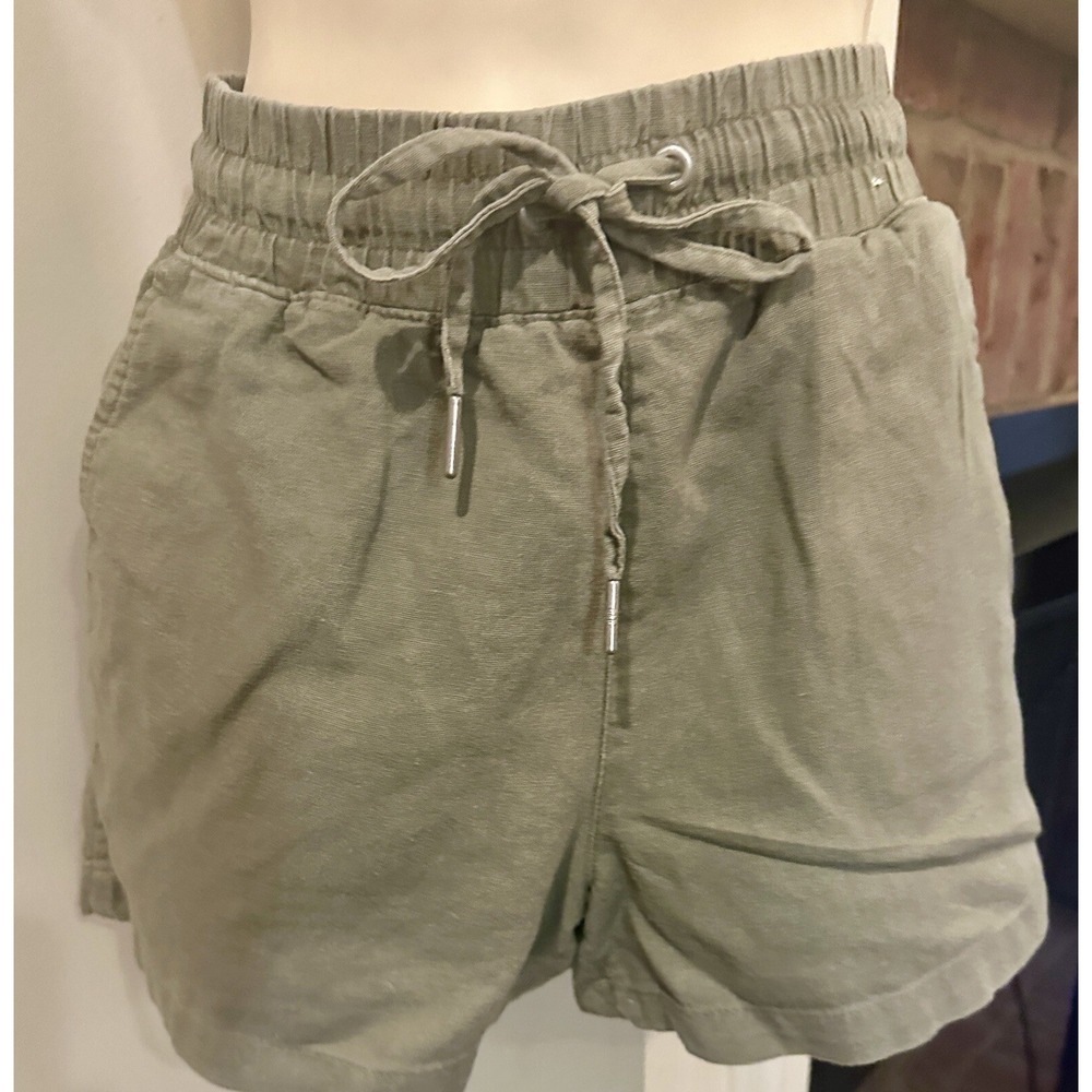 Gap Sage Green Drawstring Chino Shorts Womens Size Small Elastic Waist